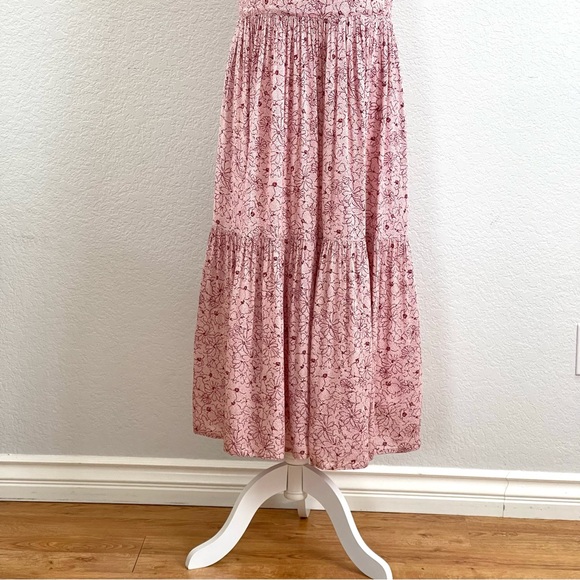 Treasure & Bond Tiered Floral Midi Dress Size XS - Picture 6 of 8